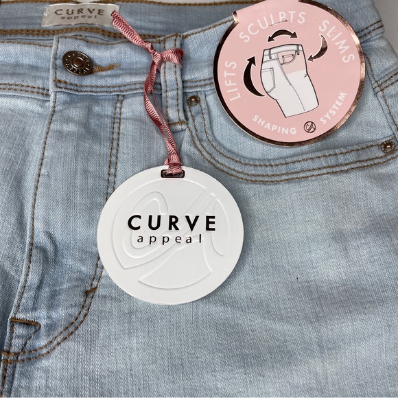 Curve Appeal Jeans High Rise Wide Leg Sz 8 - Picture 6 of 12